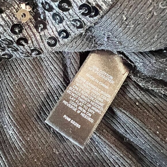 Express Black Sequin Tank Top Size L, - Picture 6 of 6